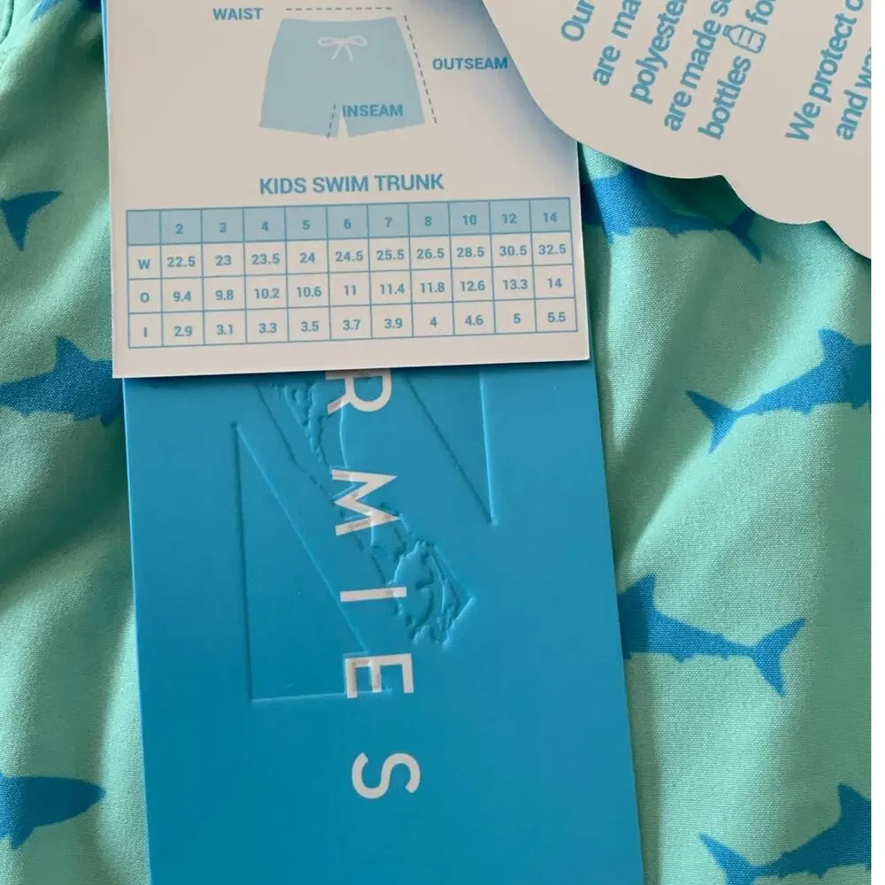 Bermies Great White Youth Swim Trunks NWT size 10‎